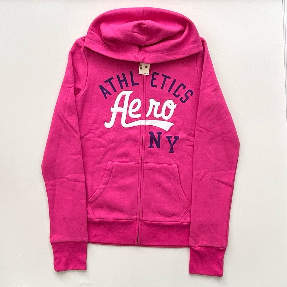 Aeropostale Athletics Pink Full Zip Hoodie Brand New Size Women’s Medium